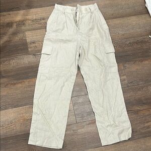 Olivaceous Cream Wide Leg Pants